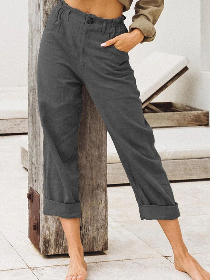Jasmin - Stijlvolle Linnen Broek voor Vrouwen