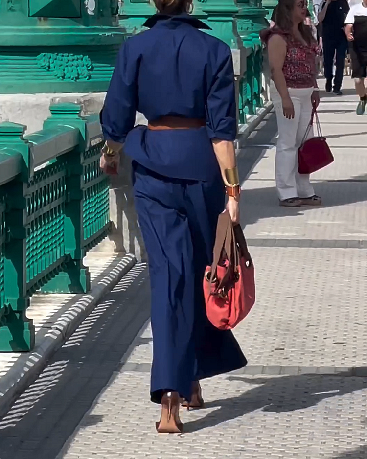 Jacinta | Tweedelig pak met lange mouwen zonder riem