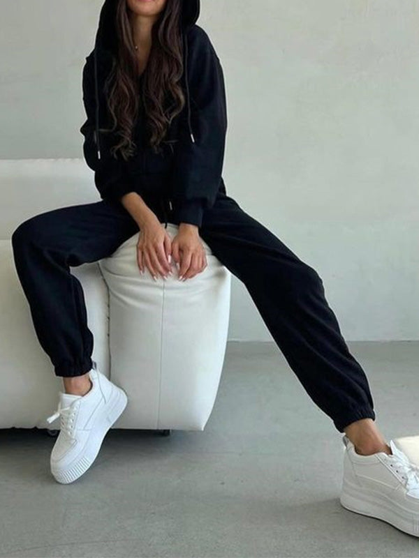 Ananda | Sportieve Ritssluiting Hoodie & Broek Tweedelige Set