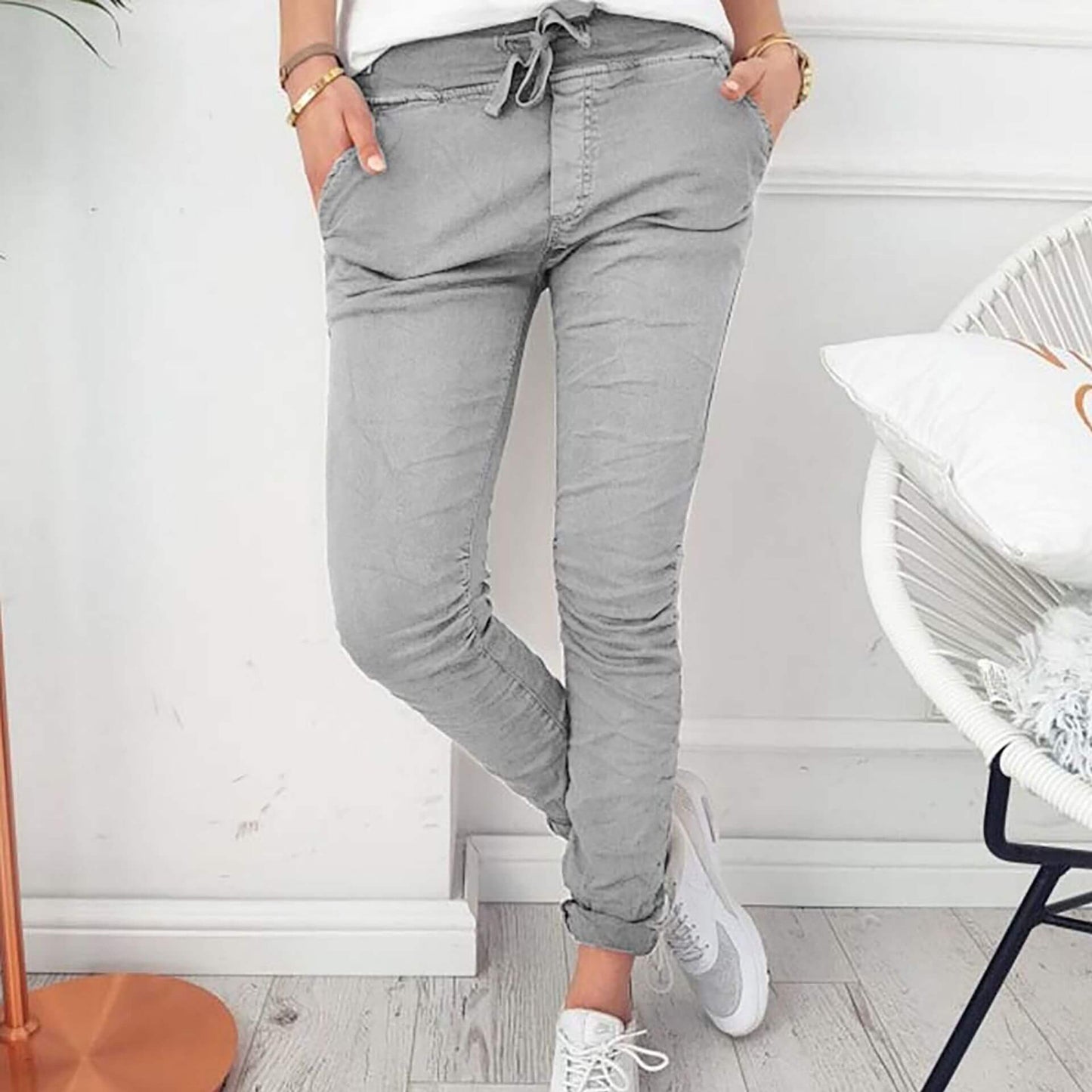 Gemma - Lichtgewicht Casual Broek met Elastiek voor Vrouwen