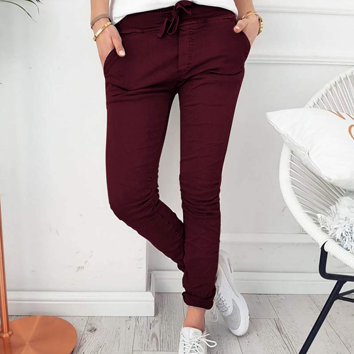 Gemma - Lichtgewicht Casual Broek met Elastiek voor Vrouwen