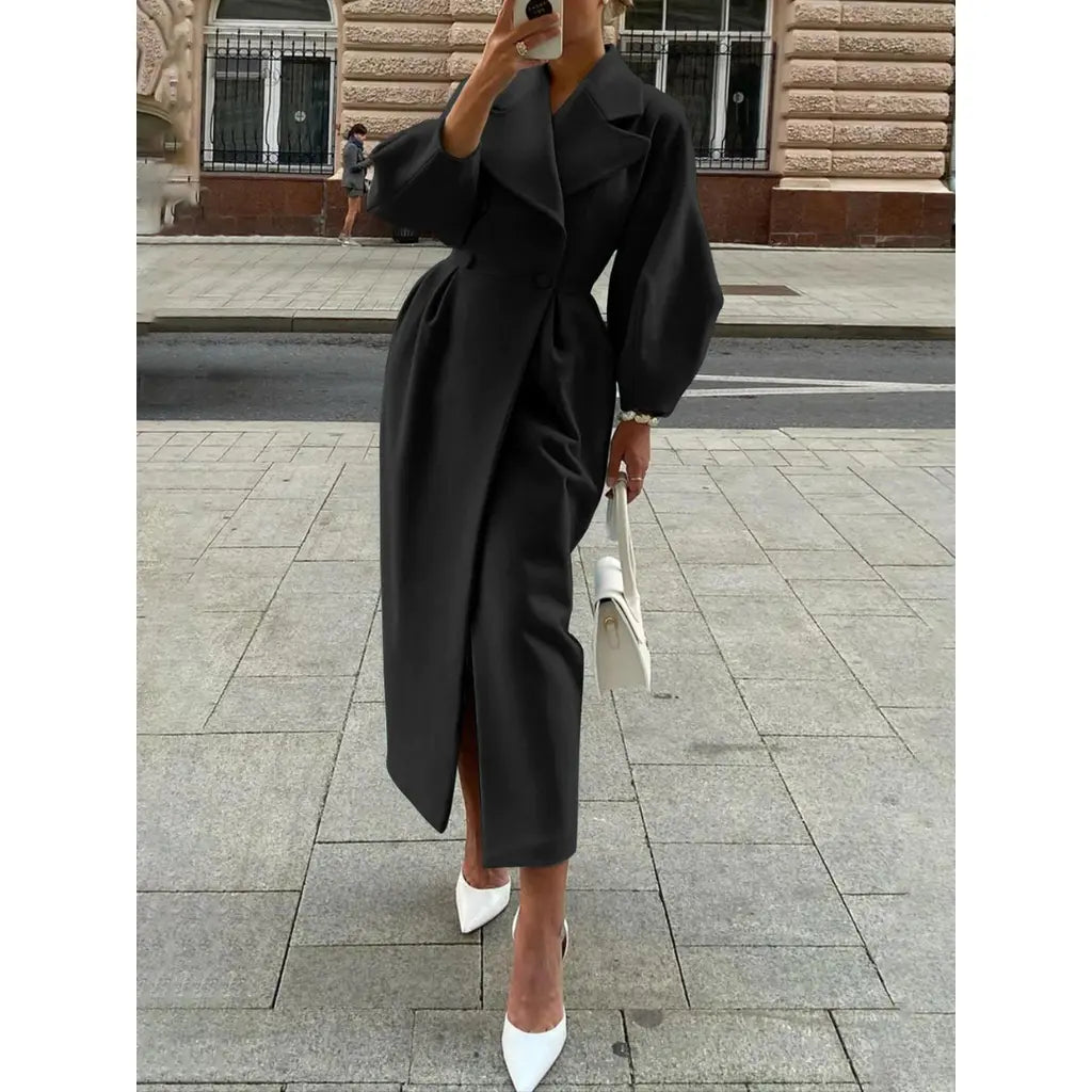 Lara - Lange Luxe Wollen Mantel