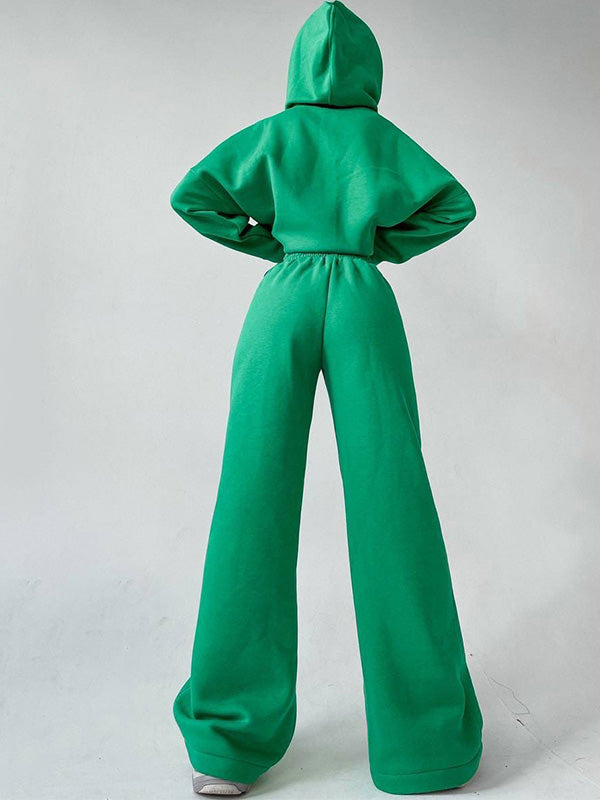 Shanaia | Stijlvolle losse effen kleur hoodie & oversized broek sportpak