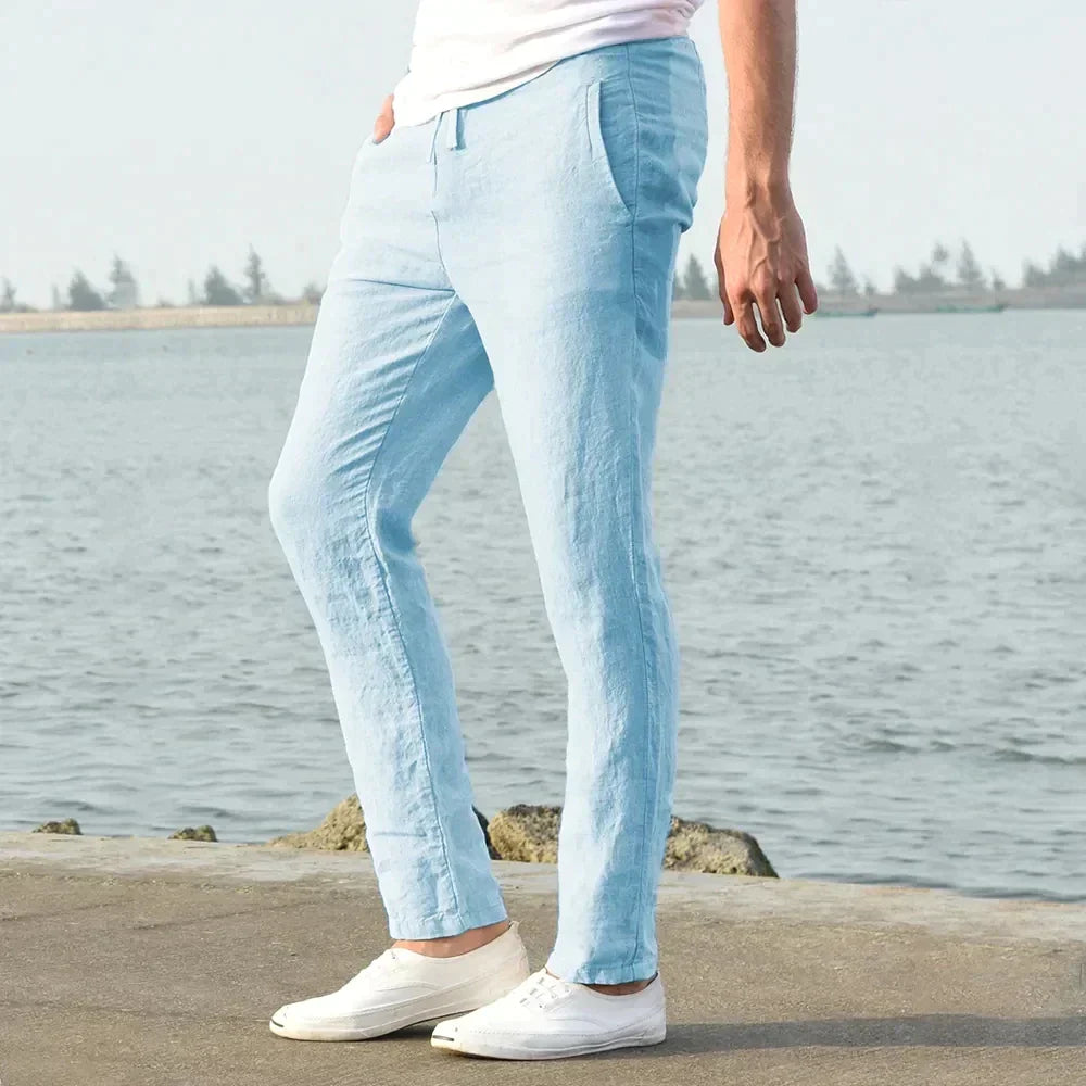 Julian - Ademende en Ontspannen Linnen Broek voor Mannen