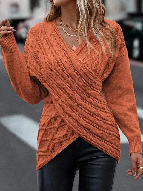 Lana™ | Kruis schouder gebreide trui