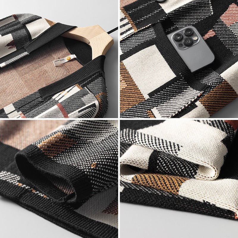 Vicente | Trendy abstract mozaïek vest