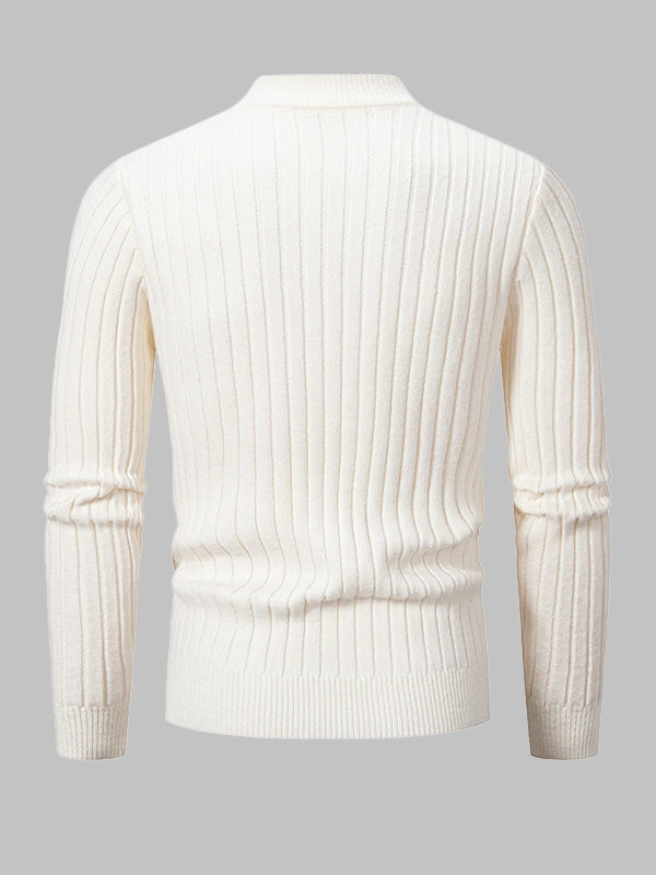 Everett | Geometrische twist trui met opstaande kraag