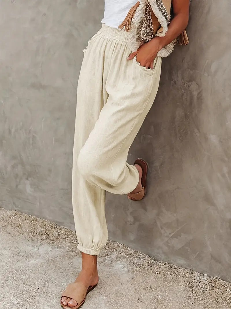Lana - Lange Broek met Hoge Taille