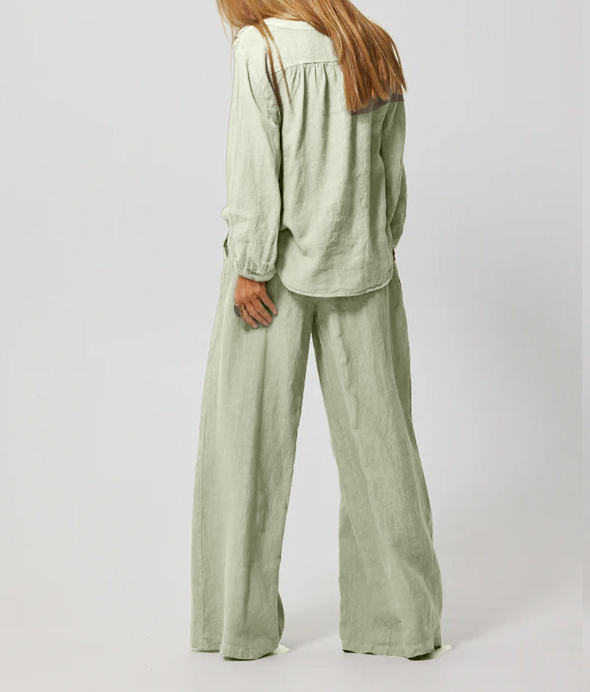 Hope | Casual linnen tweedelige set