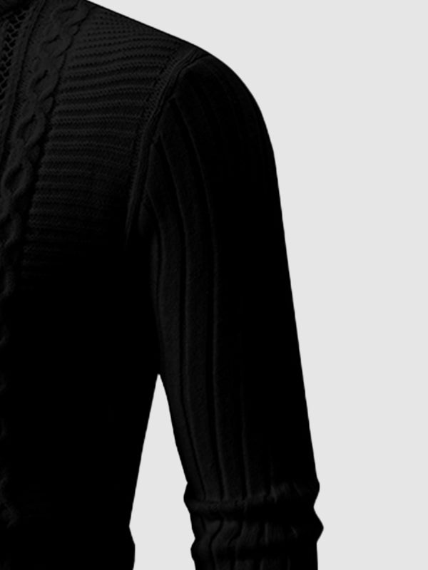 Everett | Geometrische twist trui met opstaande kraag