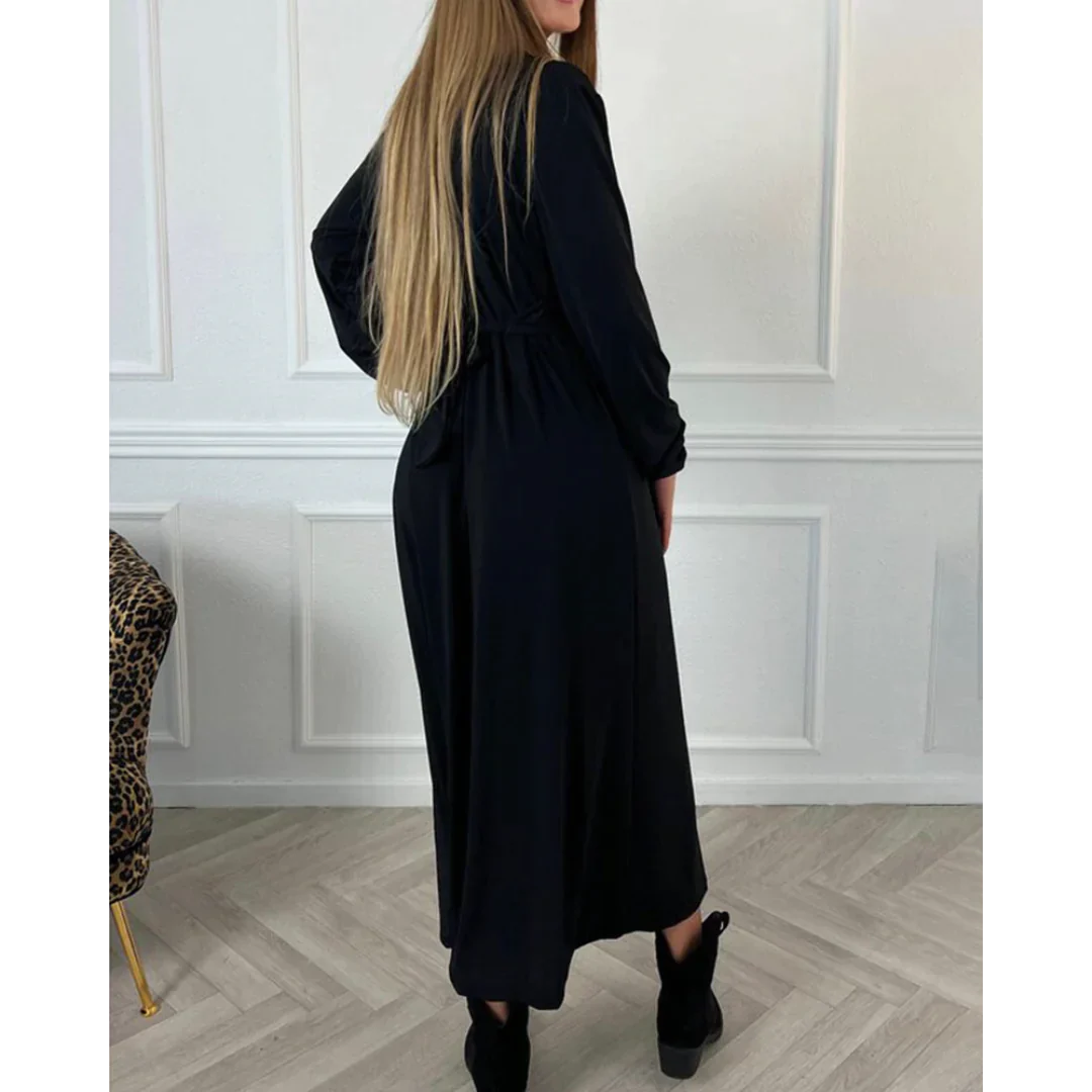 Sexy Effen Jurk met Lange Mouwen