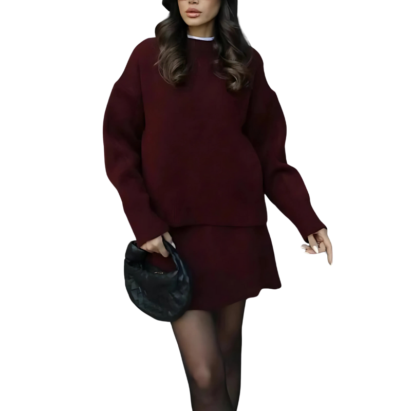 Elissa | Chique trui & rok set - Casual 2-delige gebreide outfit voor herfst/winter