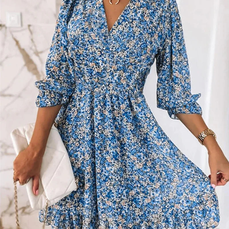 Comfortabel Mini Jurkje met Bloemenprint