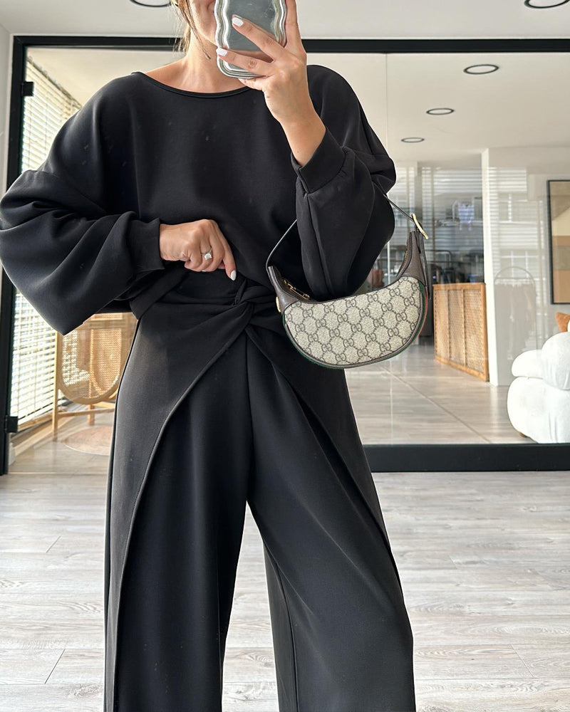 Teila | Modieuze lange mouwen top & broek set