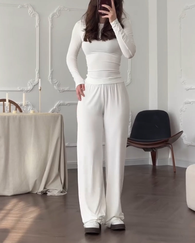 Nalani | Geraffineerde Slim-fit Top & Broek Set