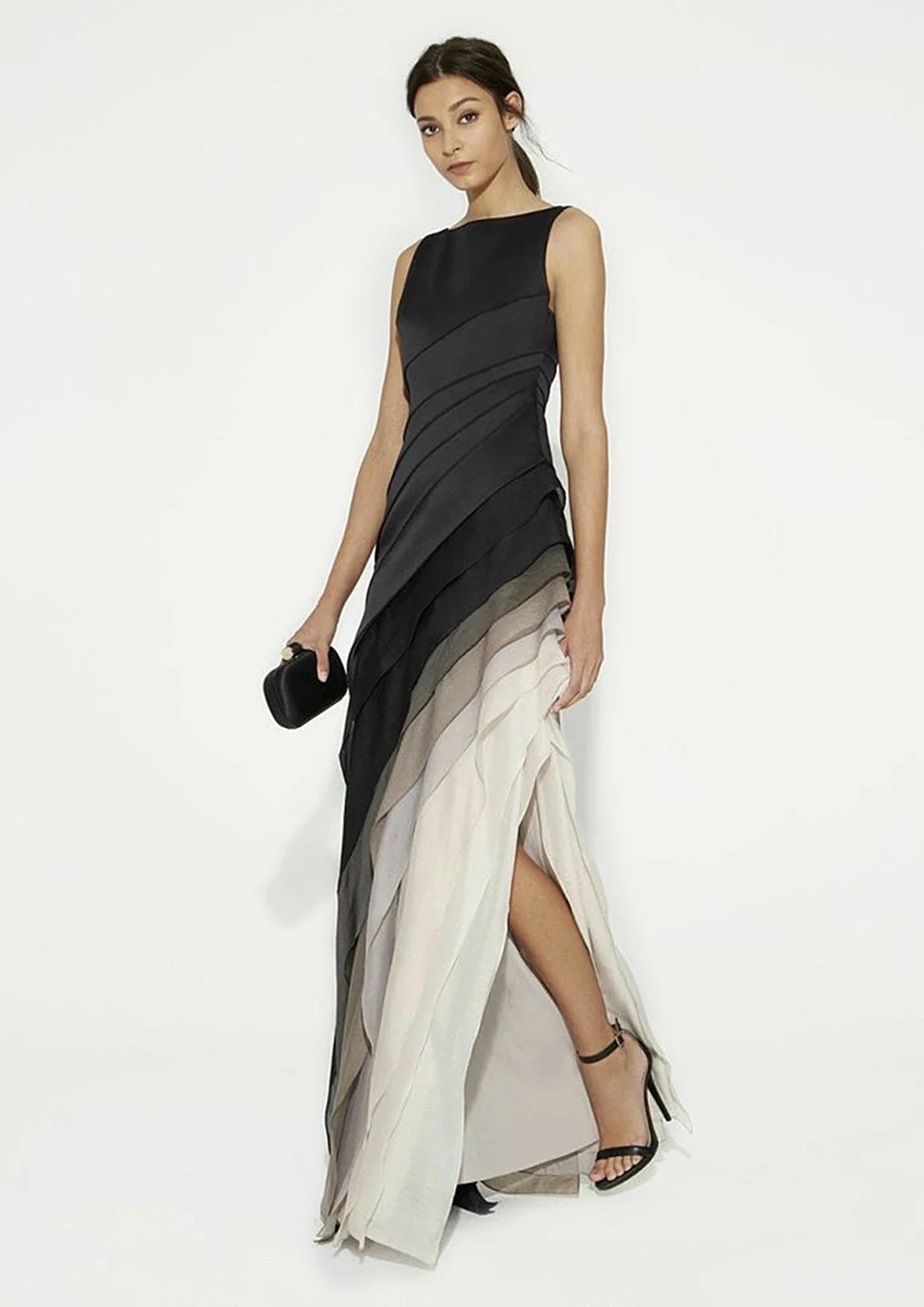 Elegante Gelaagde Ombre Jurk