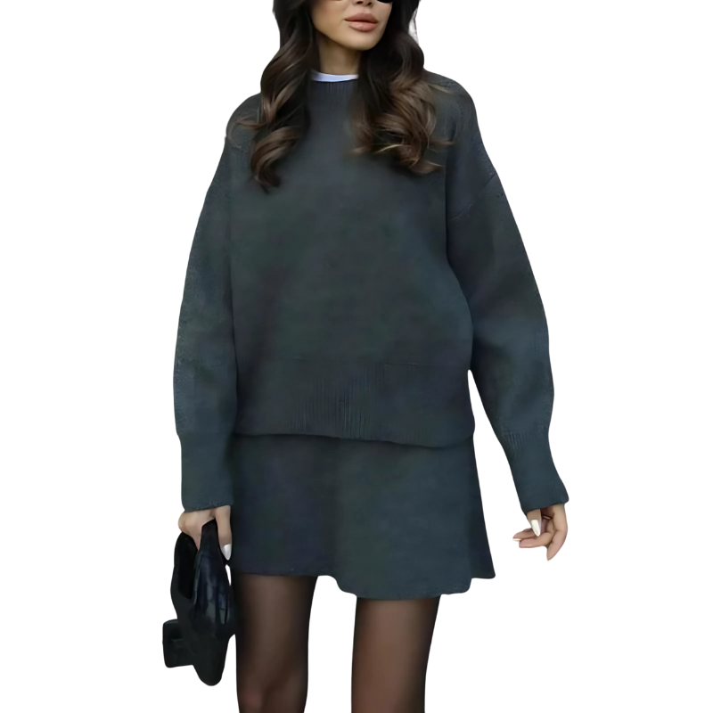 Elissa | Chique trui & rok set - Casual 2-delige gebreide outfit voor herfst/winter