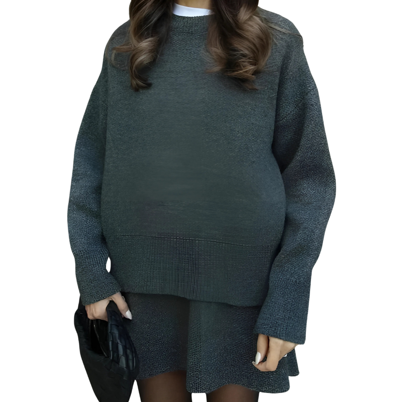Elissa | Chique trui & rok set - Casual 2-delige gebreide outfit voor herfst/winter