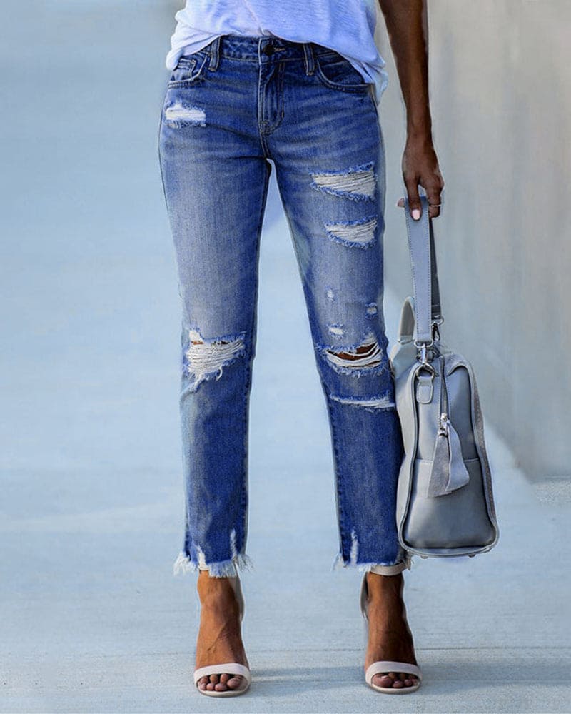 Maxene - Luchtige Denim Broek voor Dames