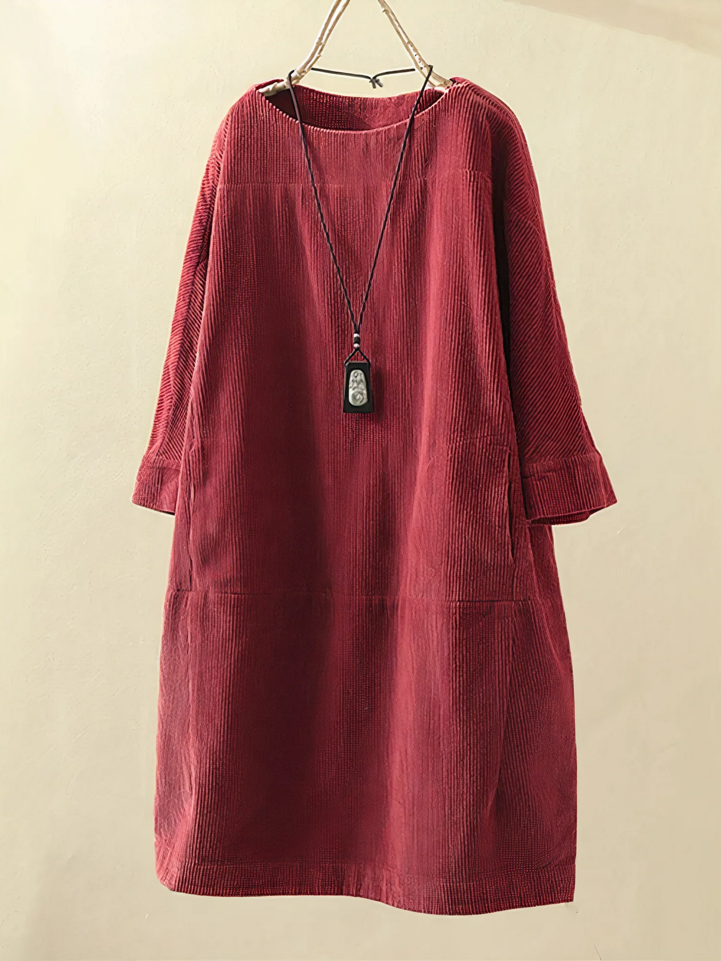 Comfortabele Corduroy Jurk