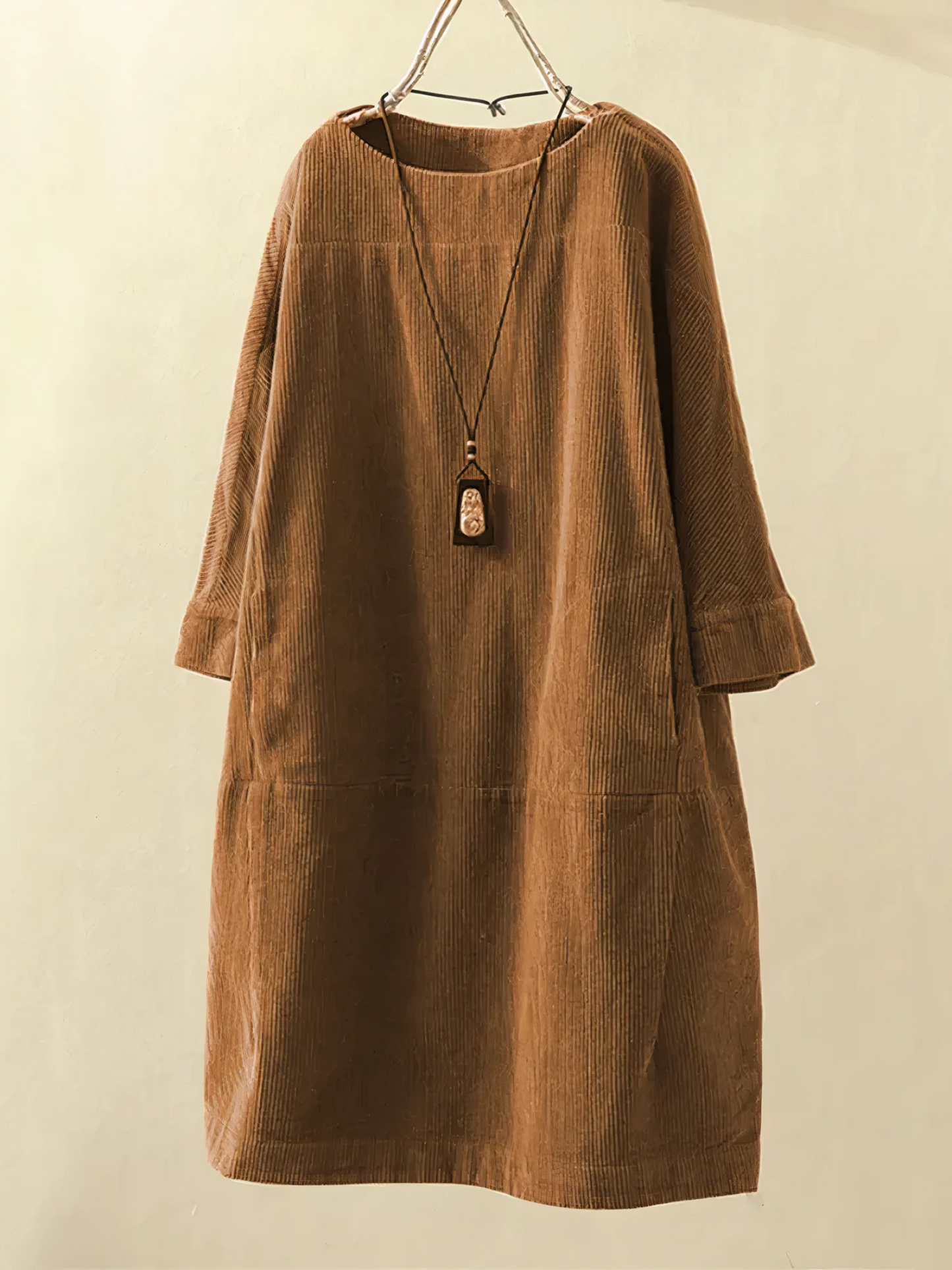 Comfortabele Corduroy Jurk