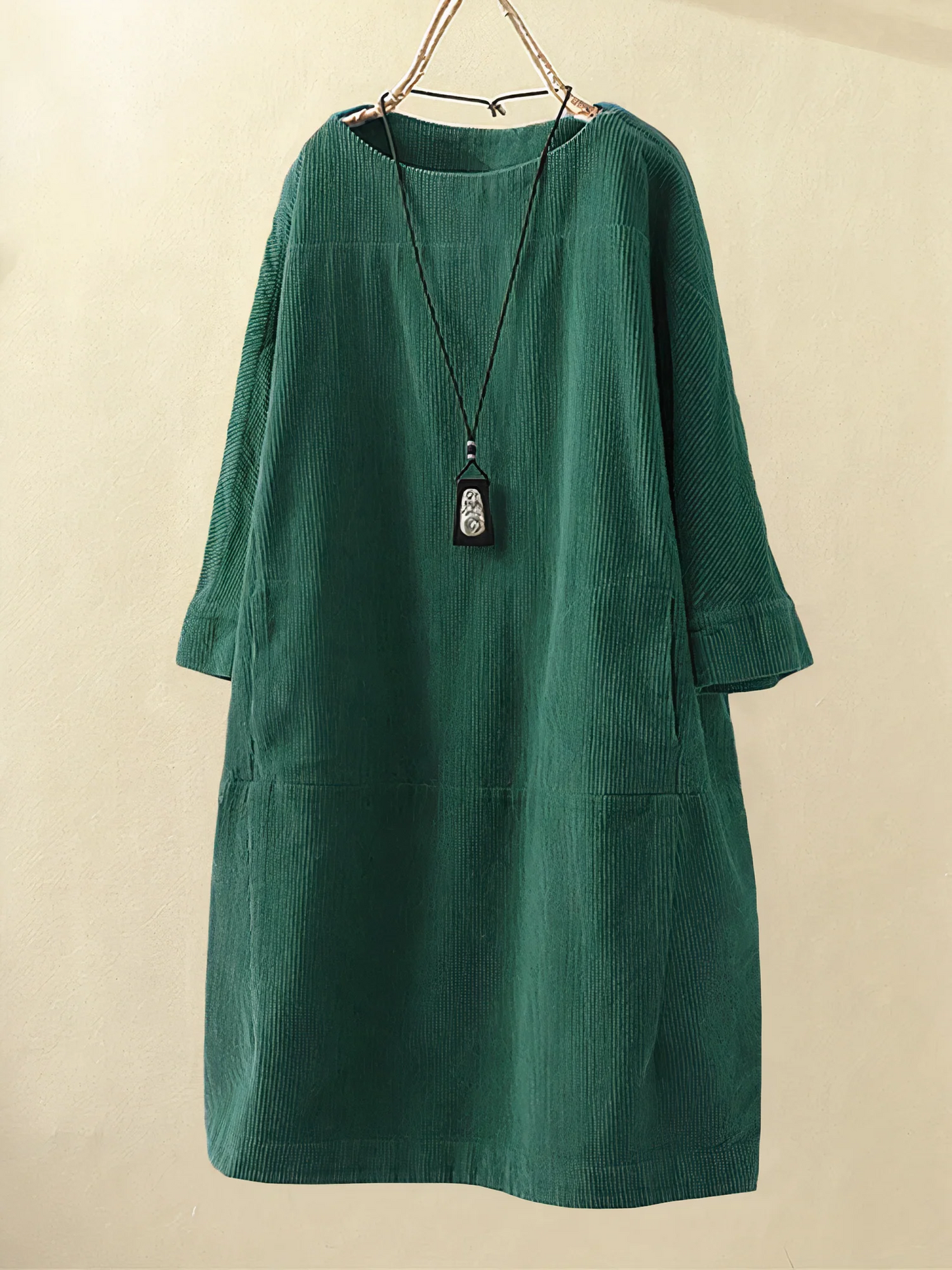 Comfortabele Corduroy Jurk