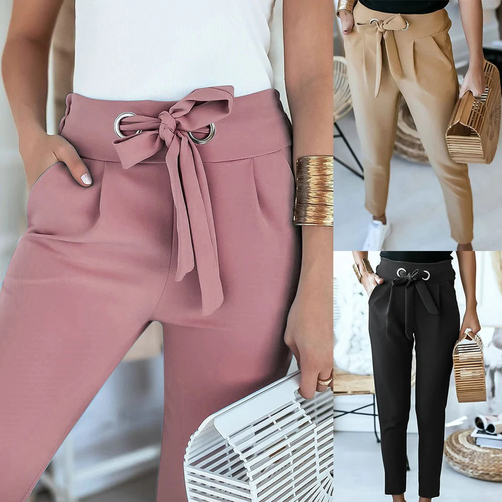 Ella - Stijlvolle en Comfortabele Hoge Taille Casual Broek voor Vrouwen