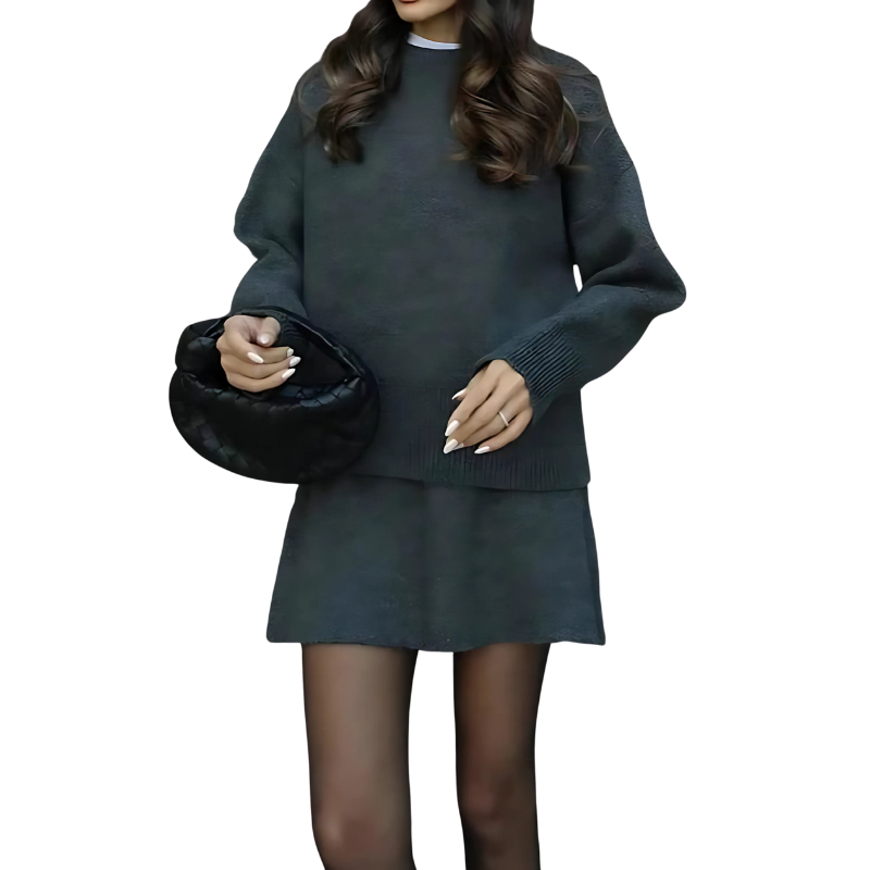 Elissa | Chique trui & rok set - Casual 2-delige gebreide outfit voor herfst/winter
