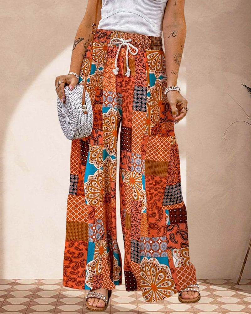 Honey - Stijlvolle Broek met Boho Patroon voor Vrouwen