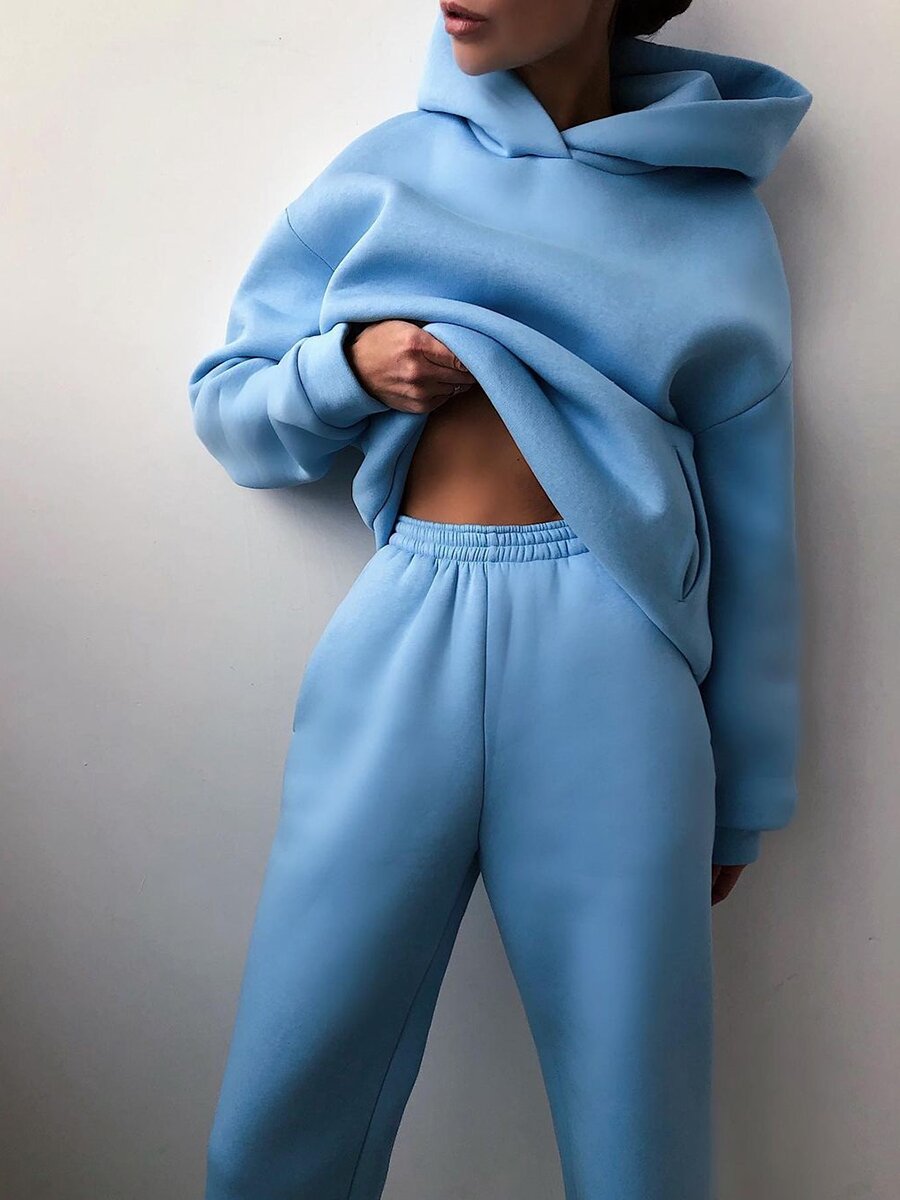 Venessa | Elegante capuchonjack en -broek Tweedelige set