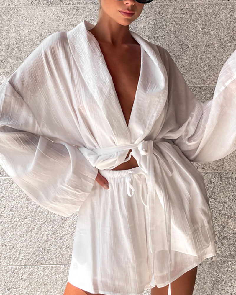 Lucilla | Chique kanten losse tweedelige set