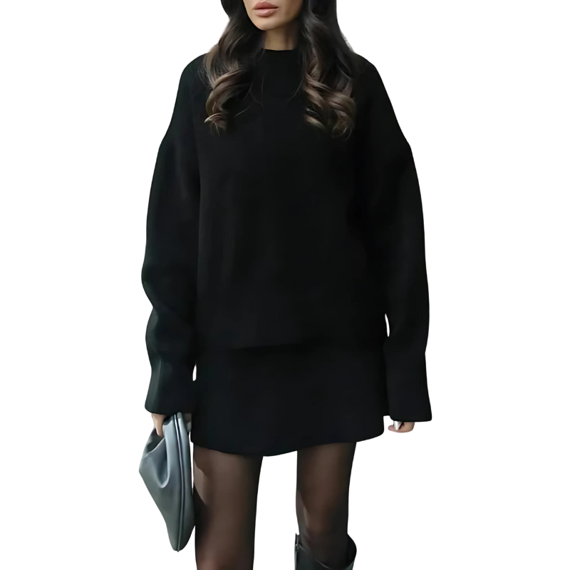 Elissa | Chique trui & rok set - Casual 2-delige gebreide outfit voor herfst/winter
