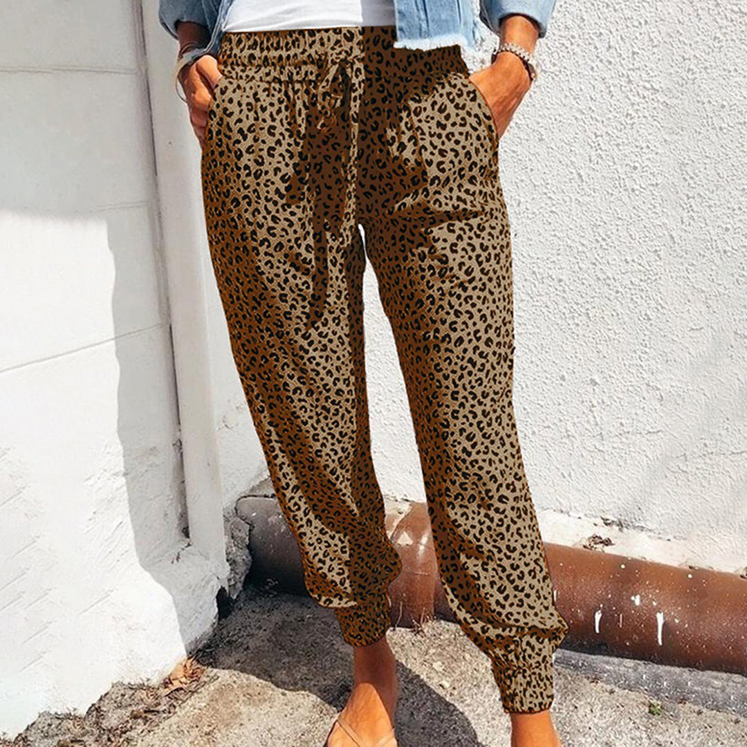 Lara - Modieuze en Comfortabele Zomerbroek met Luipaardprint voor Vrouwen