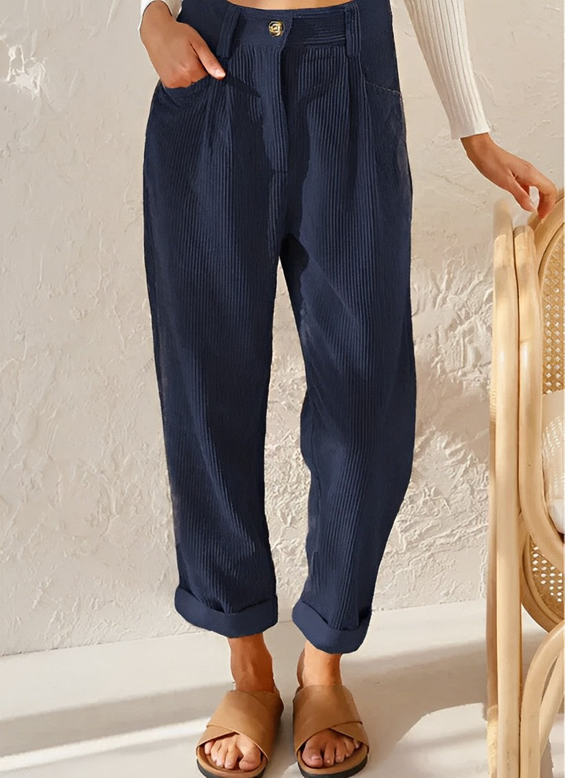 Jenny - Stijlvolle en Comfortabele Corduroy Broek voor Vrouwen