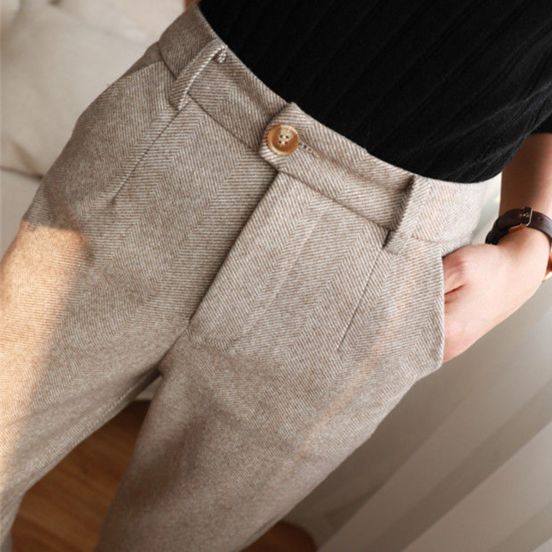 Aya - Klassieke Herfst Wol Broek voor Vrouwen