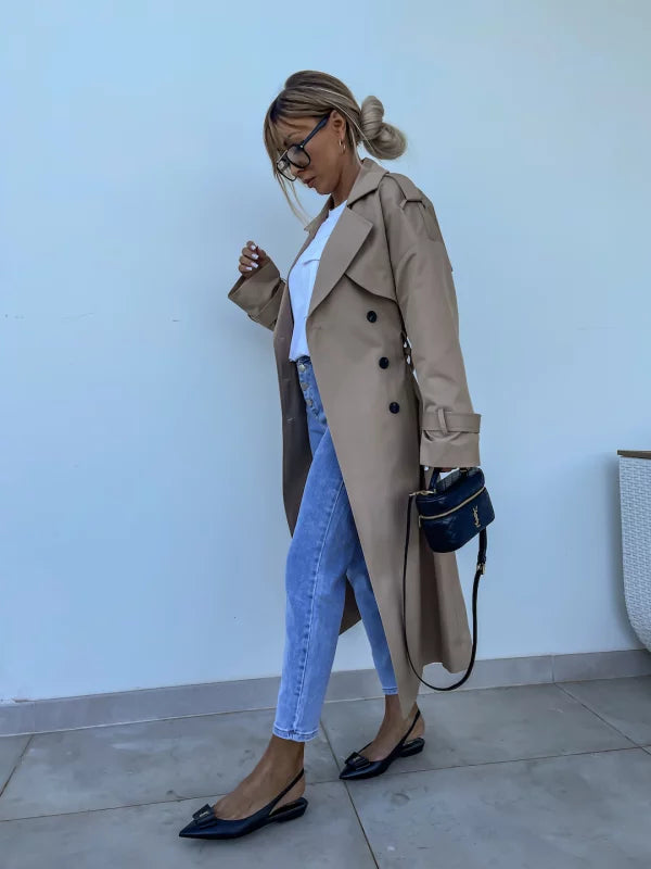 Lieke | Elegante trenchcoat met riem