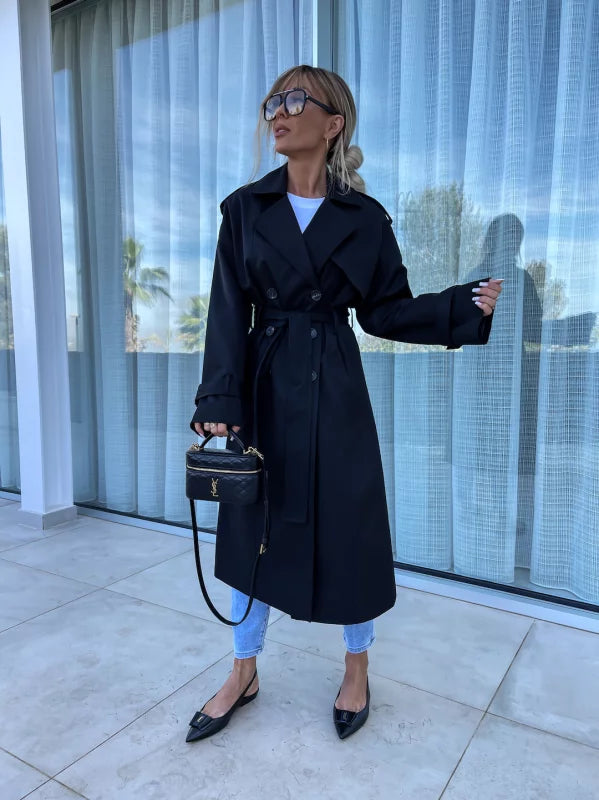 Lieke | Elegante trenchcoat met riem