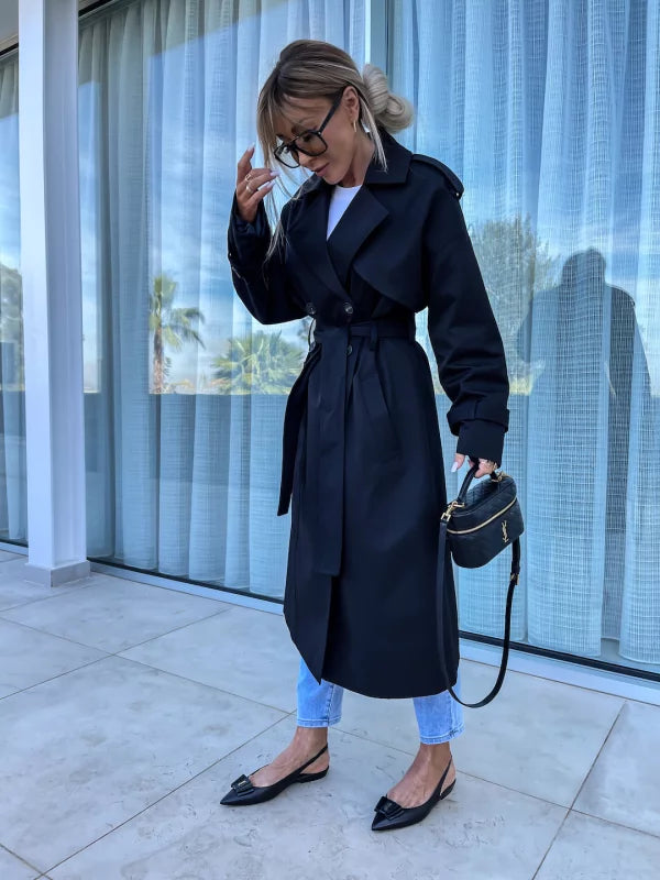 Lieke | Elegante trenchcoat met riem