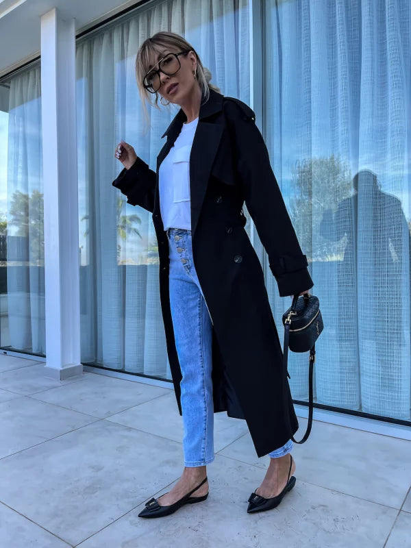 Lieke | Elegante trenchcoat met riem