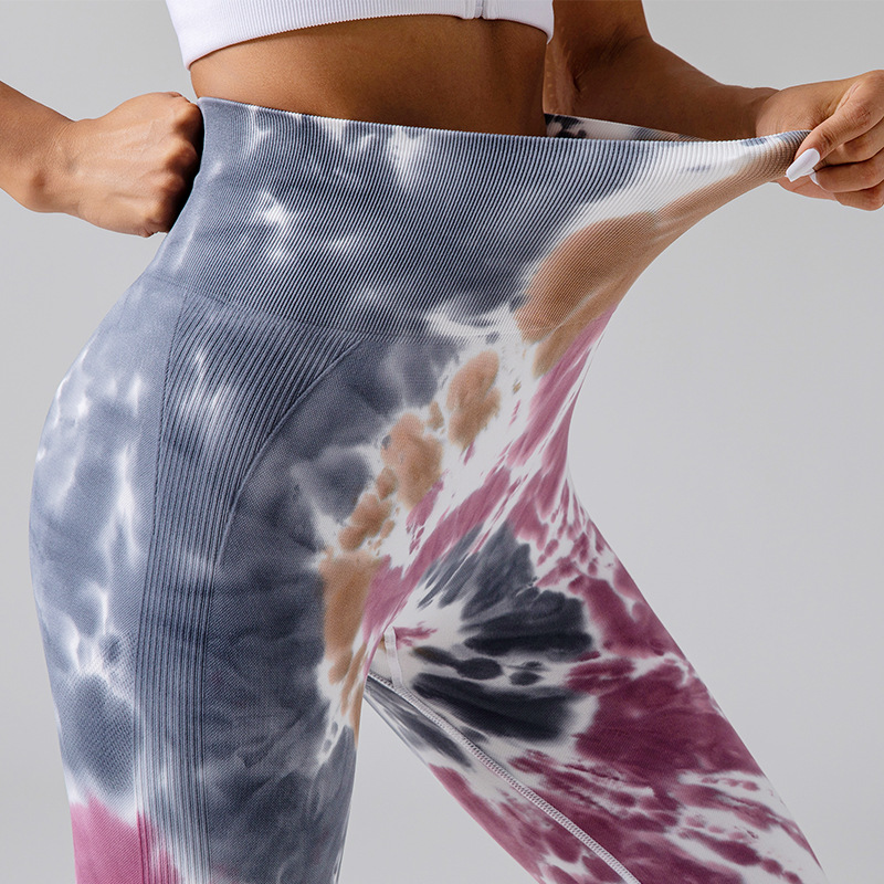 Alice - Comfortabele Tie Dye Scrunch Ademende Leggings voor Vrouwen