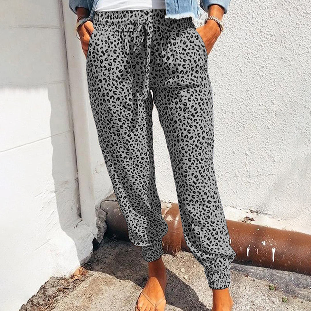 Lara - Modieuze en Comfortabele Zomerbroek met Luipaardprint voor Vrouwen