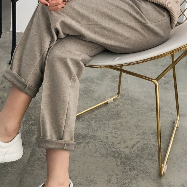 Shannon - Stijlvolle Winter Khaki Potloodbroek voor Vrouwen