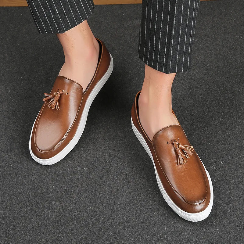 Luca - Stijlvolle Italiaanse Leren Loafers voor Heren