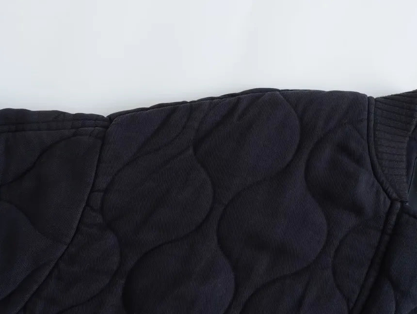 Esmoro – Katoenen jas met ronde hals en strikdetail