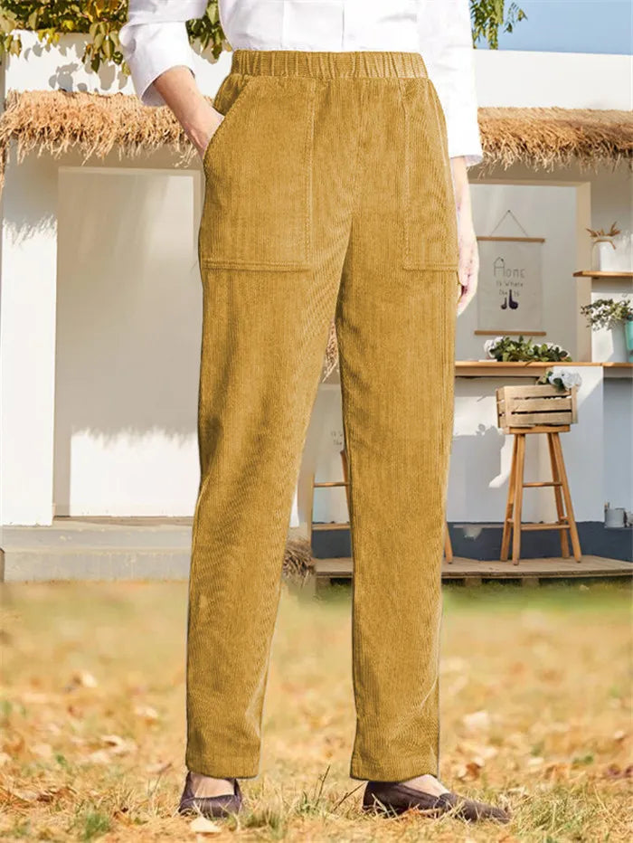 Jillian - Casual Herfst Effen Corduroy Broek voor Vrouwen