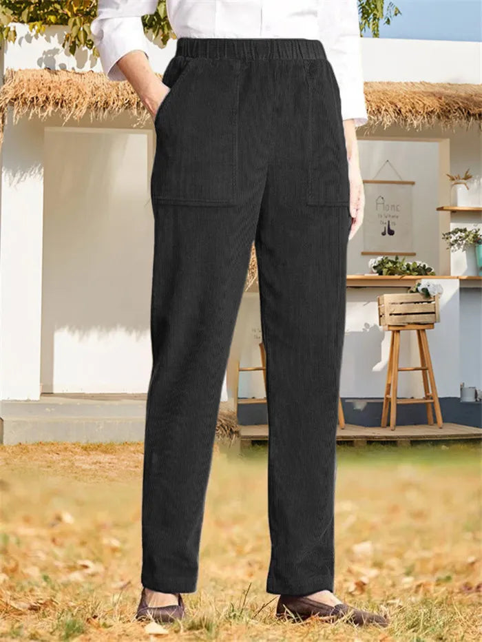 Jillian - Casual Herfst Effen Corduroy Broek voor Vrouwen