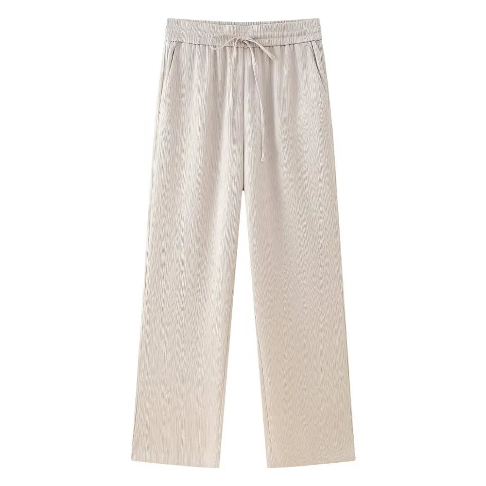 Sunita | Elegante blazer en broek met kreukeffect