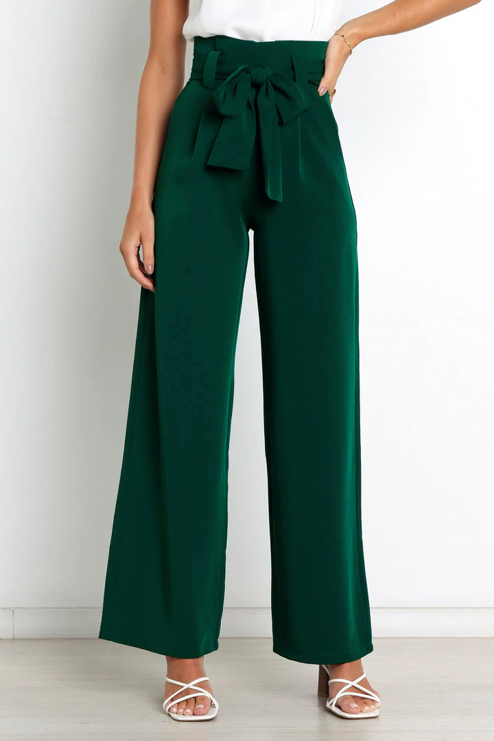 Elina - Stijlvolle Pantalon met Strikceintuur voor Vrouwen