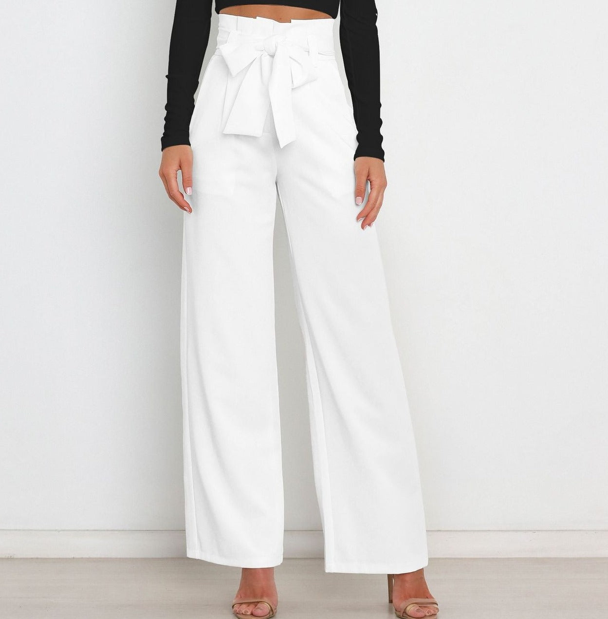 Elina - Stijlvolle Pantalon met Strikceintuur voor Vrouwen