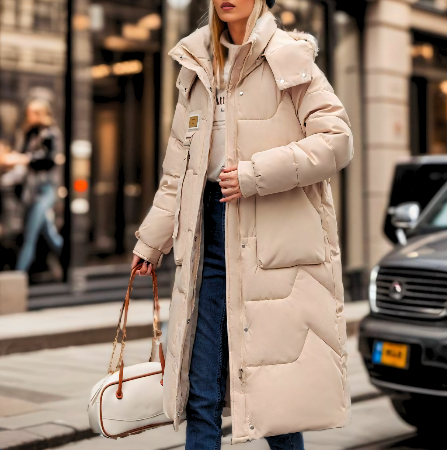 UrbanChic™ | Lange Pufferjacke